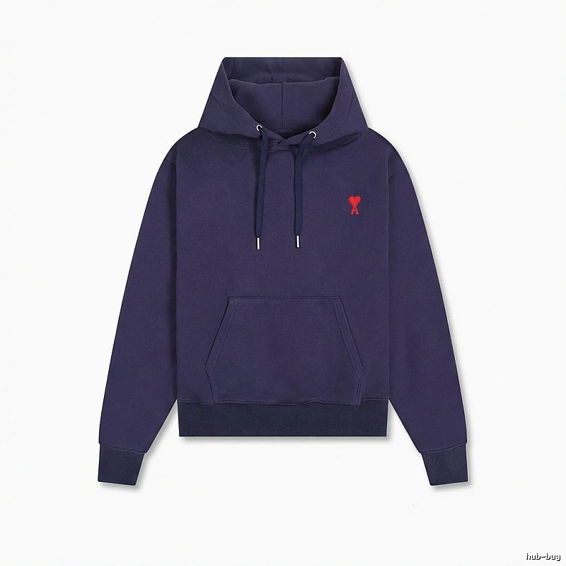 AMI Minimalist Style Navy Blue Sweatshirt