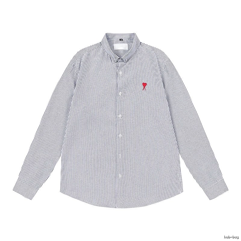Ami striped minimalist style shirt