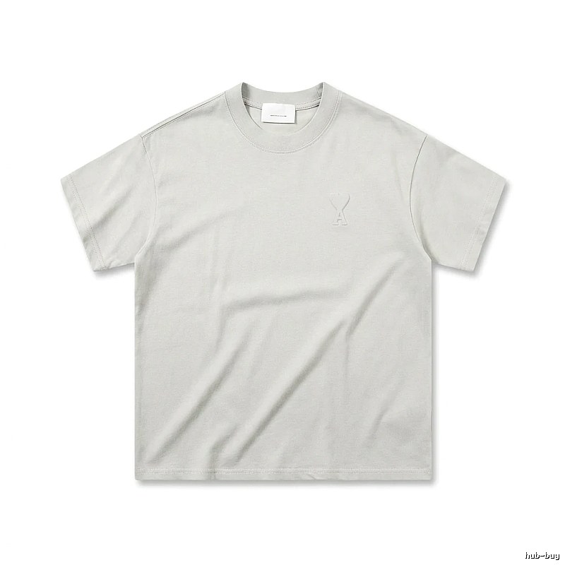 AMI Three-dimensional LOGO Simple White T-shirt