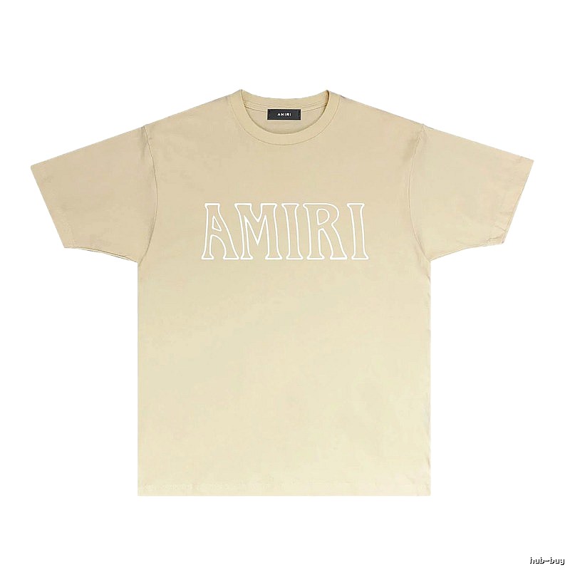 AMIRI Basic Style Simple Beige T-shirt