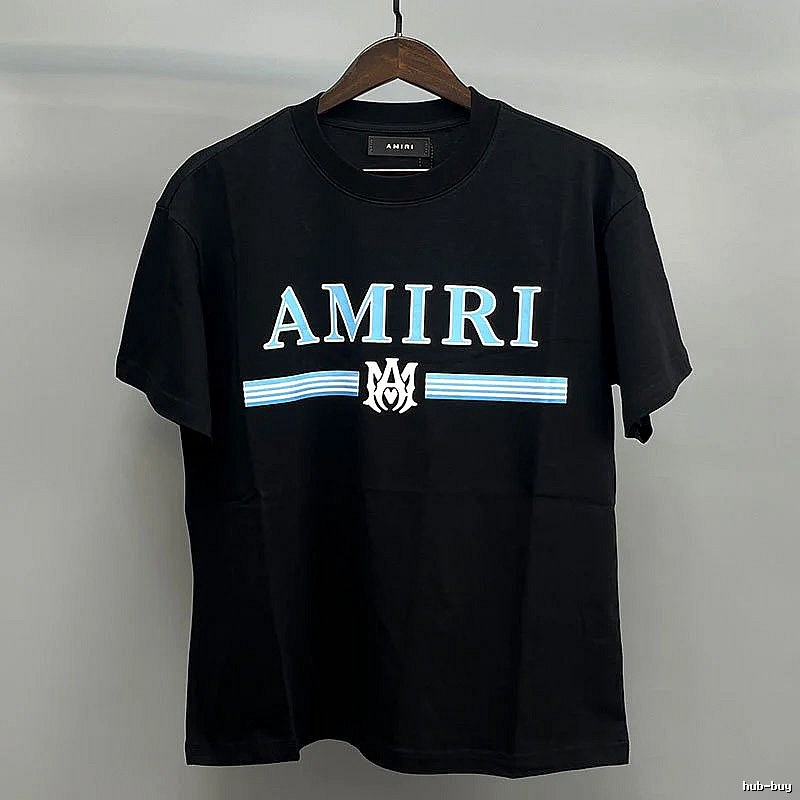 Amiri Black Blue Records Graphic T-Shirt Clean Finish