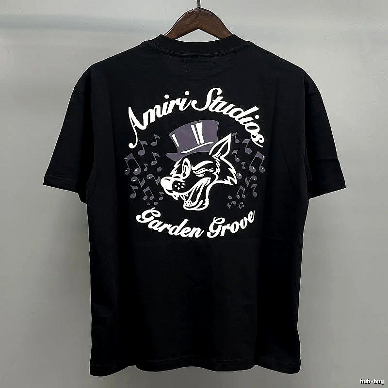 Amiri Black White Records Graphic T-Shirt Sport Casual