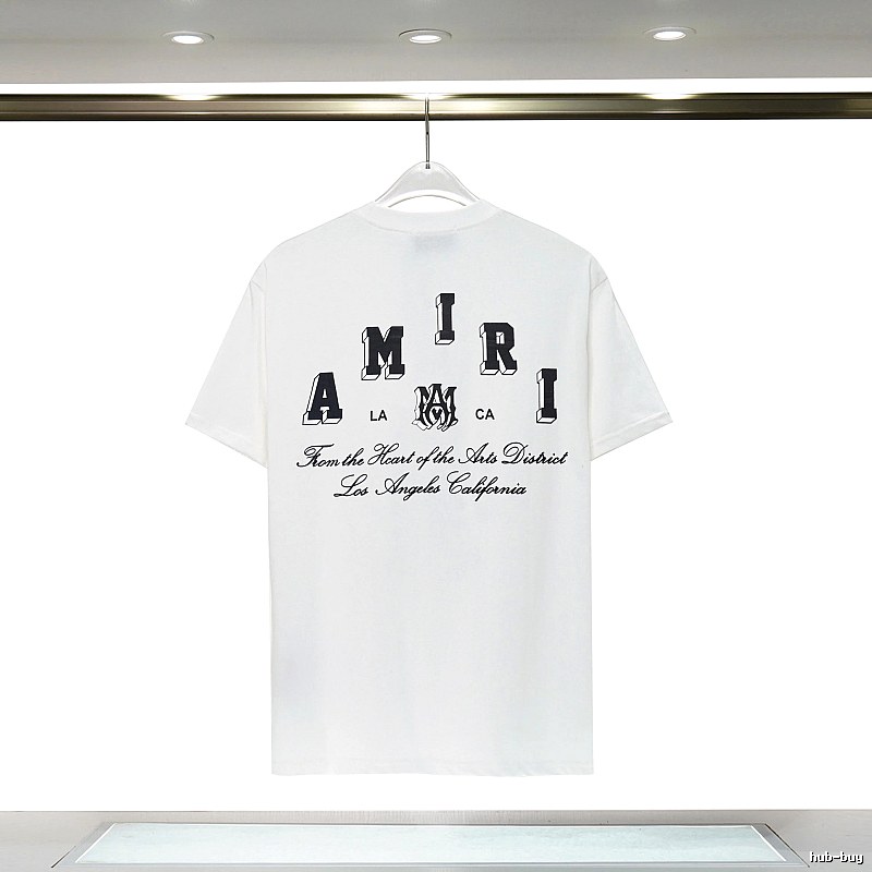 Amiri Daily Graphic T-shirt White Blue Amiri with Visual Detail
