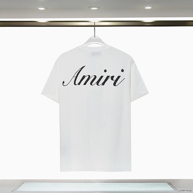 Amiri Easy Match Graphic T-shirt White Blue Amiri for Leisure Wear