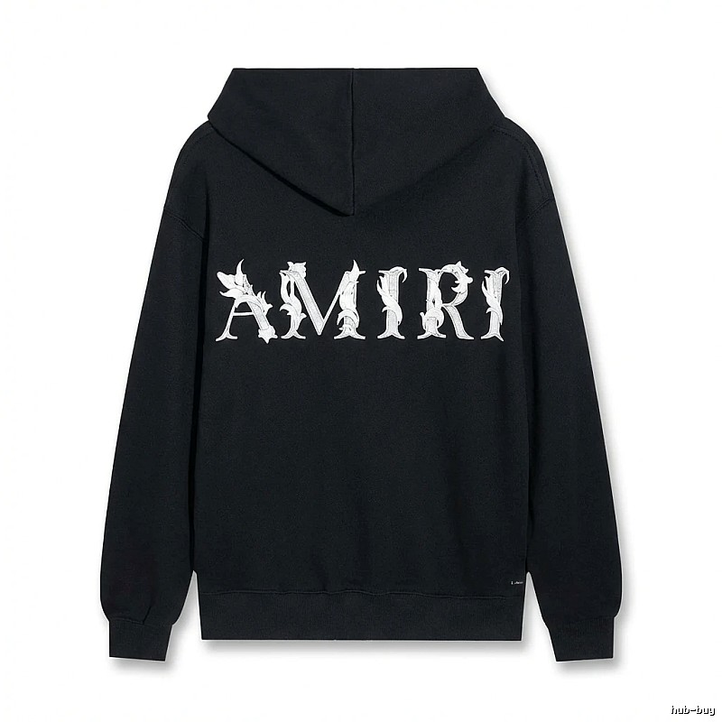 AMIRI letter-style black hoodie