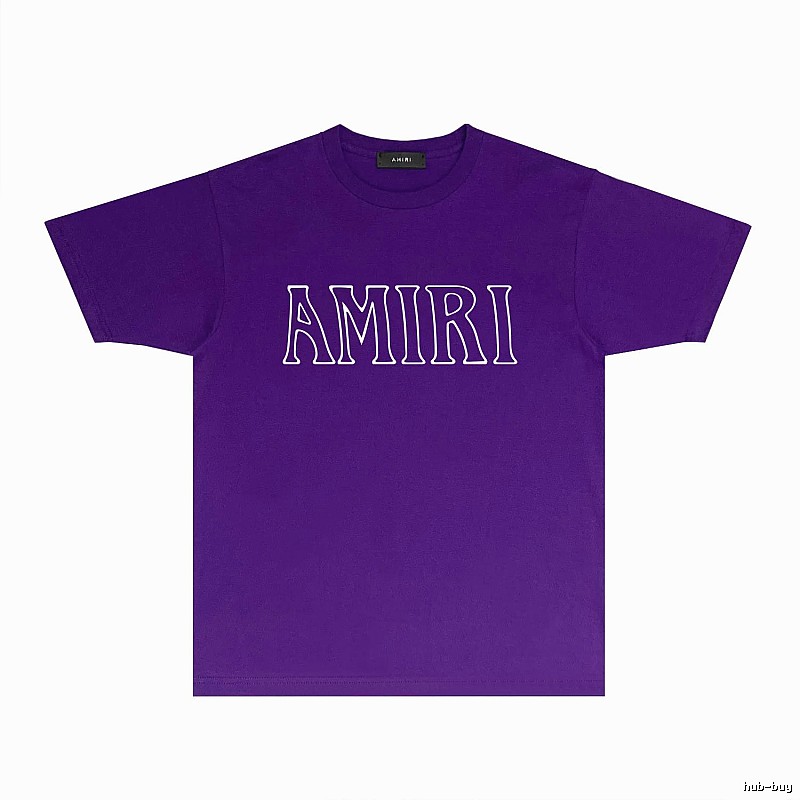 AMIRI minimalist style purple T-shirt