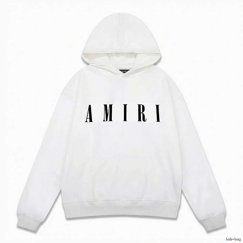 AMIRI minimalist style white hoodie
