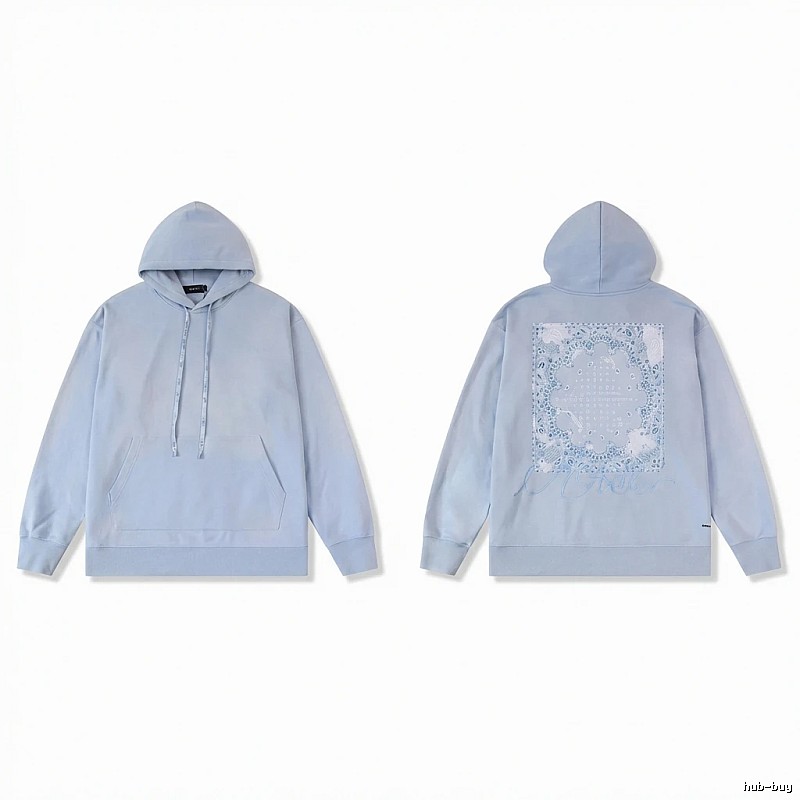 AMIRI Paisley Casual Light Blue Sweatshirt