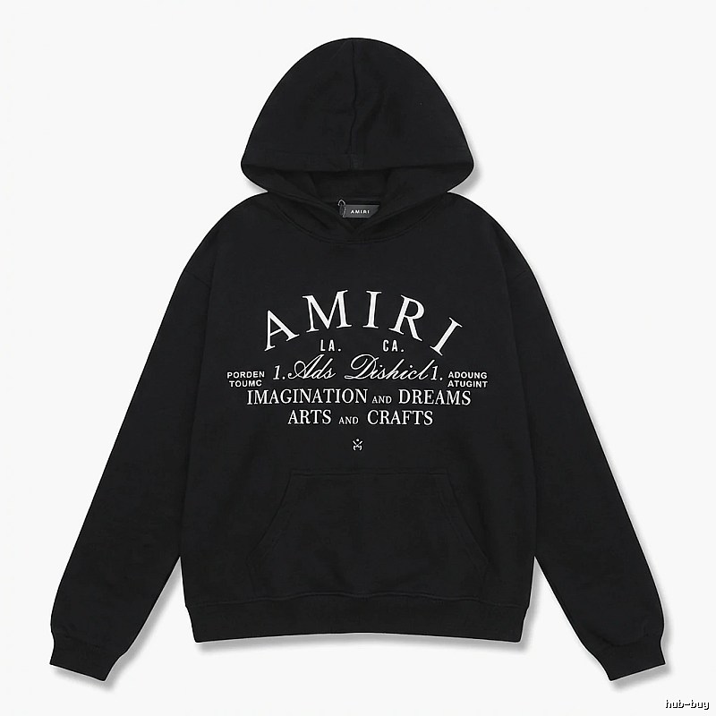 AMIRI retro-style black hoodie