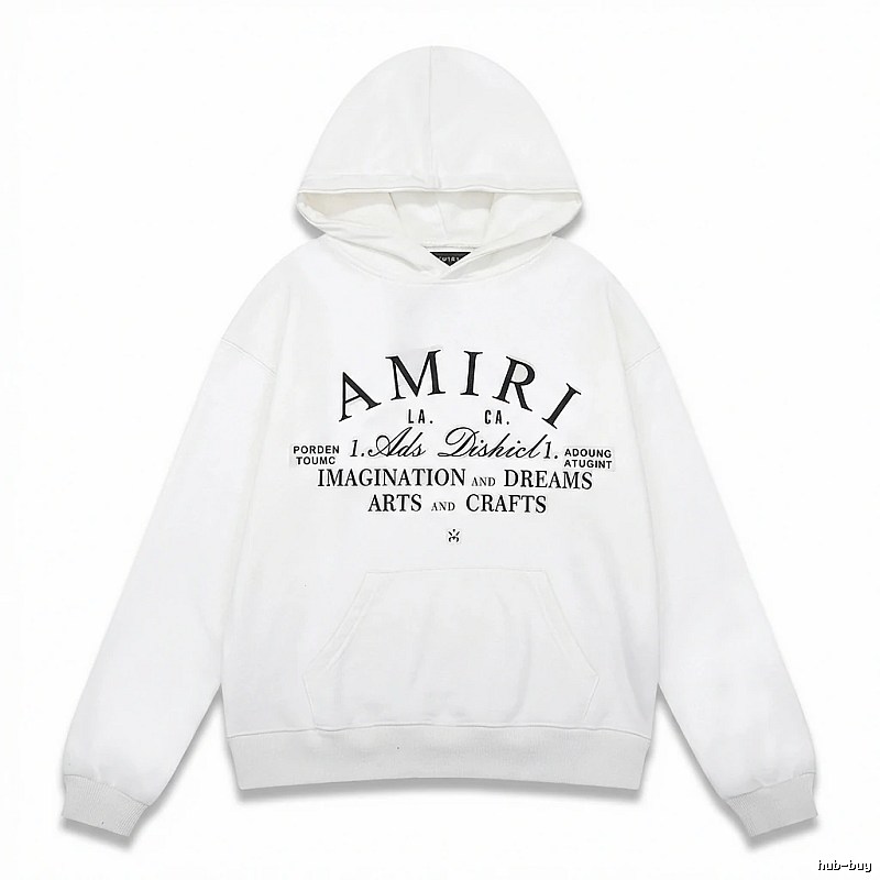 AMIRI retro-style white hoodie