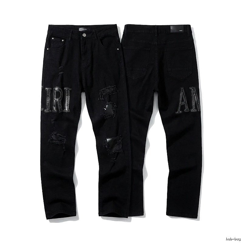 AMIRI Trendy Black Jeans with Holes