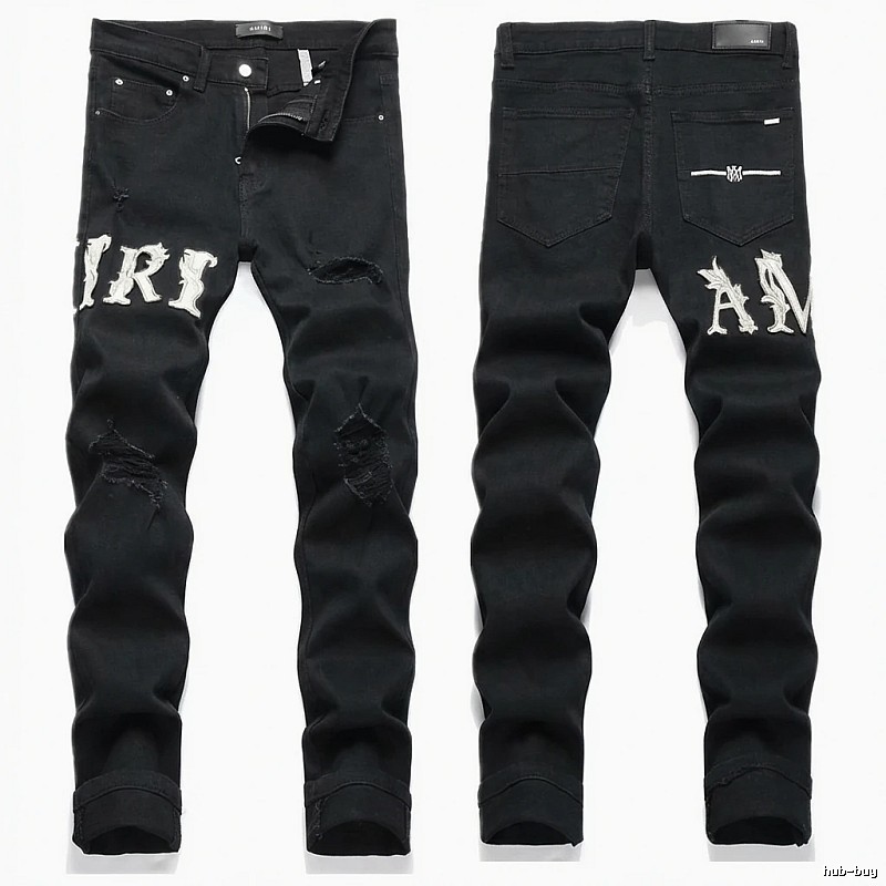 AMIRI Trendy Black Jeans with Holes