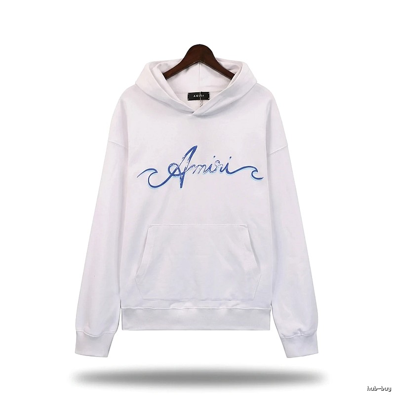 AMIRI white minimalist hoodie