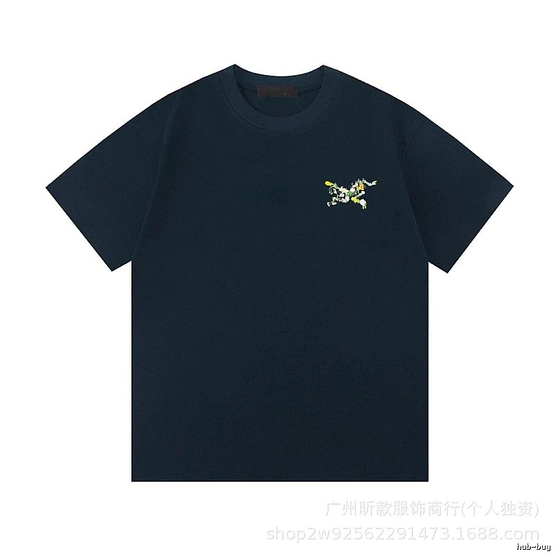 Arc'teryx Floral Embroidered Outdoor Style Navy T-Shirt