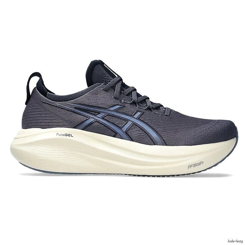 ASICS PureGEL retro-style dark blue running shoes