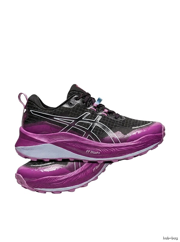 ASICS Trail Running Black and Purple Running Shoes