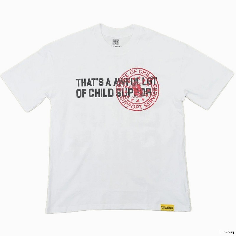 Awful Lot Stamped Street-Style White T-Shirt