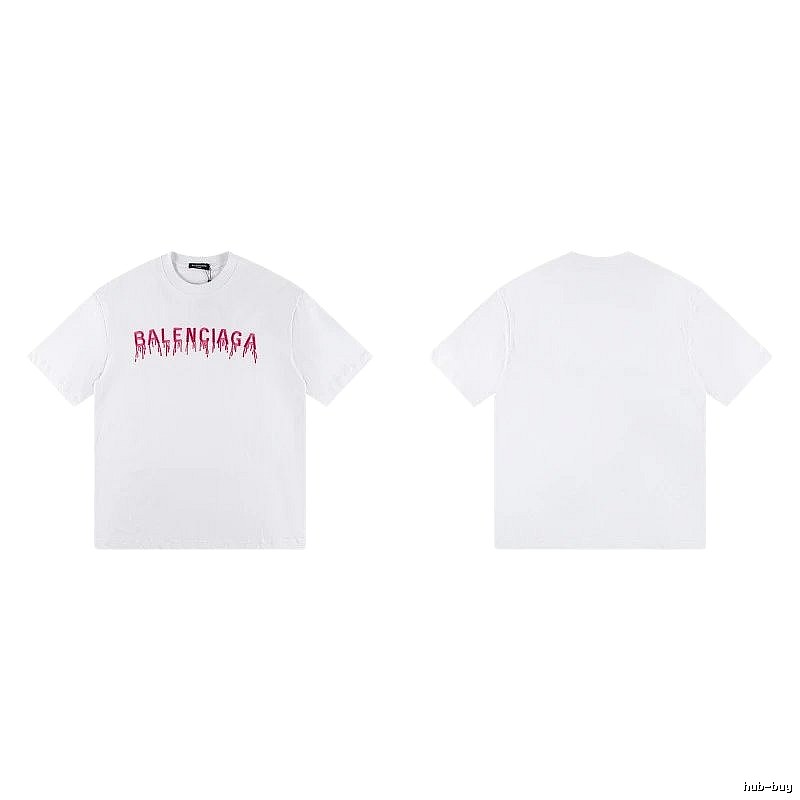 Balenciaga Blood Drop Collection Street Style White T-Shirt