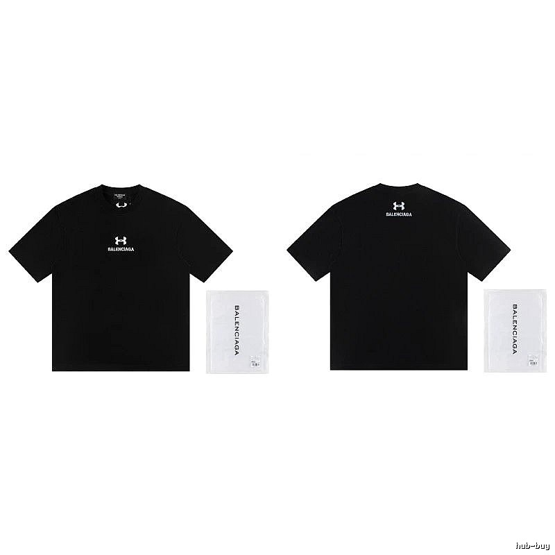 Balenciaga Co-branded Street Style Black T-shirt