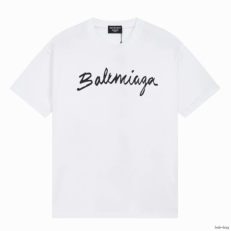 Balenciaga Handwritten Signature Casual White T-shirt