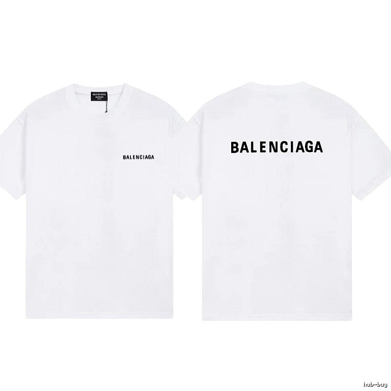 Balenciaga Letter Print Street Style White T-Shirt