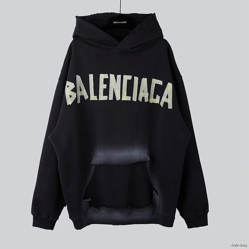 Balenciaga letter-style black sweatshirt