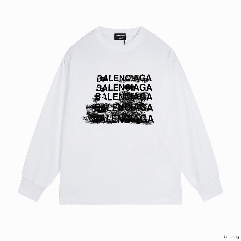 Balenciaga letter-style white T-shirt