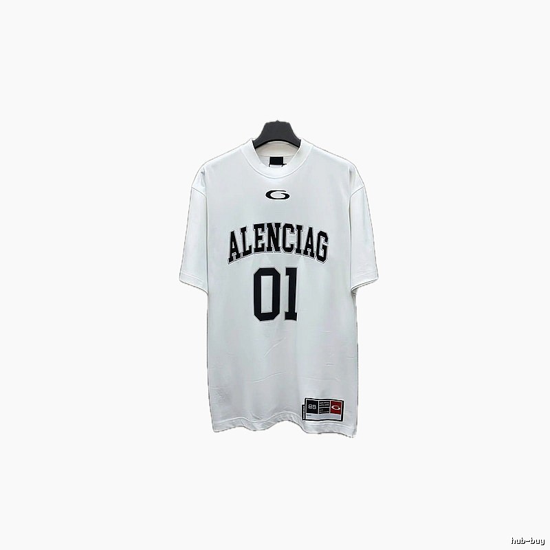 Balenciaga letter-style white T-shirt