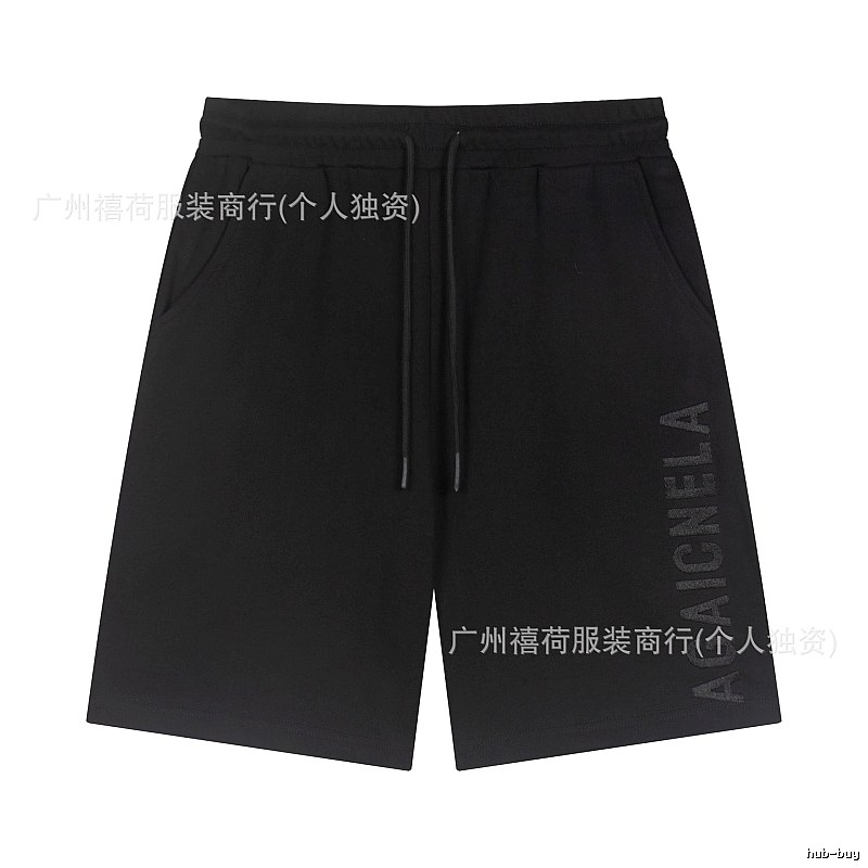 Balenciaga minimalist style black shorts