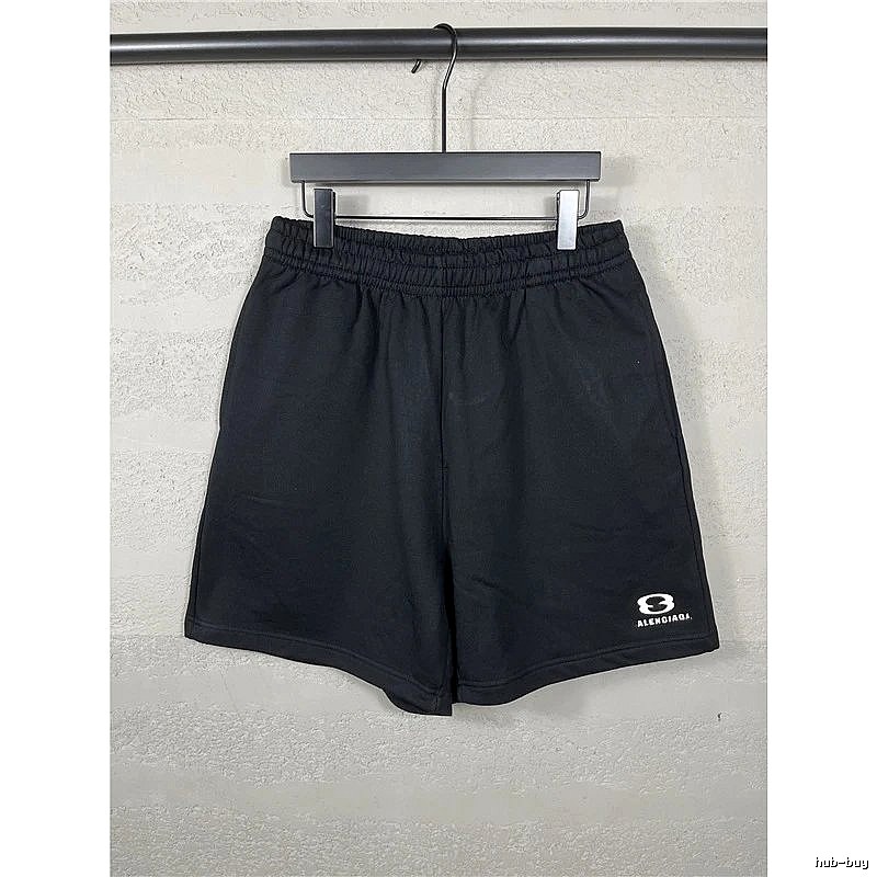 Balenciaga minimalist style black shorts