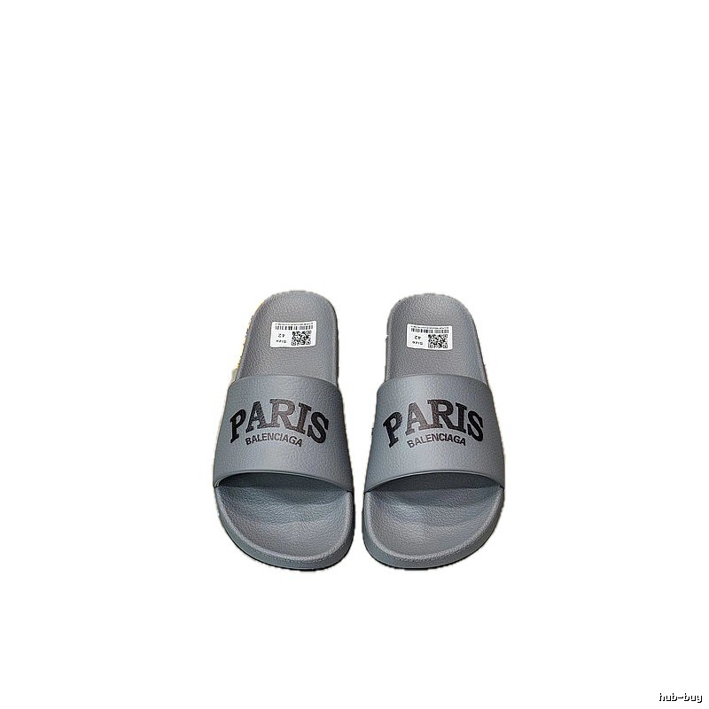 Balenciaga PARIS Trendy Grey Slippers