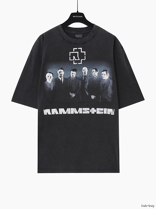 Balenciaga Rock Style Black T-shirt