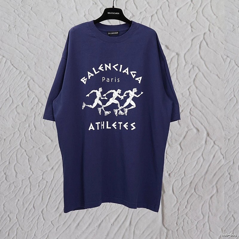 Balenciaga sporty navy blue T-shirt