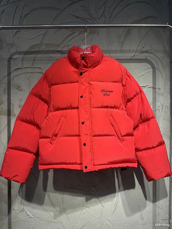 Balenciaga's red trendy and cool down jacket