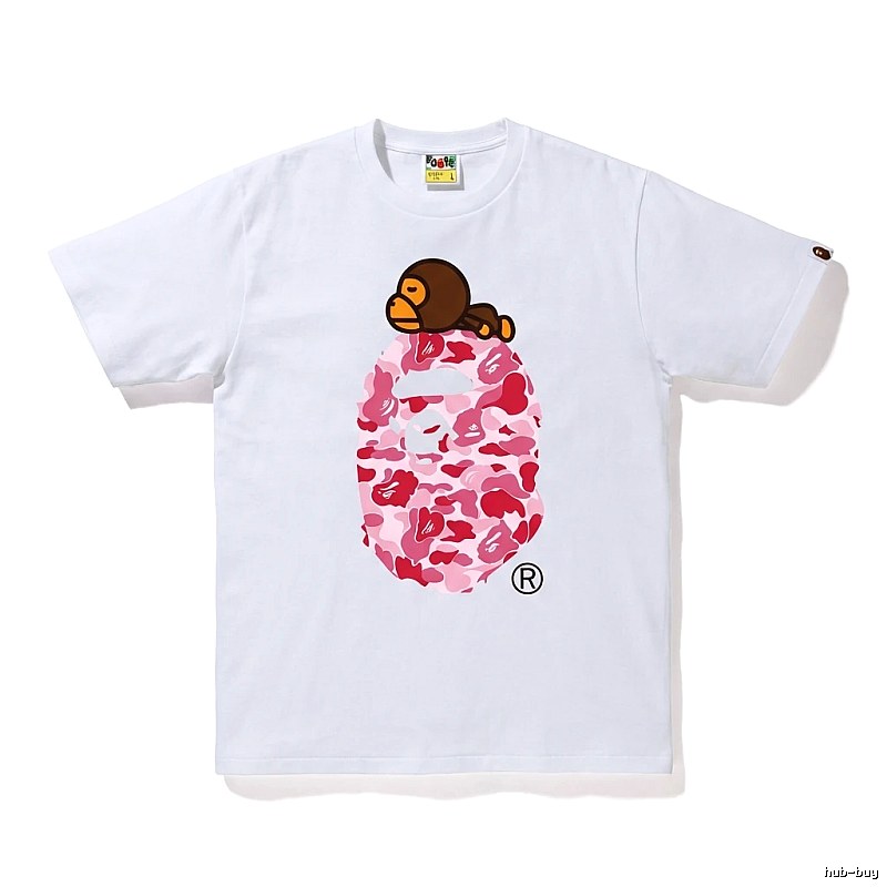 Bape Ape Camouflage Style White T-shirt