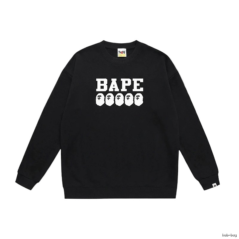 BAPE Ape Head Simple Black Sweatshirt