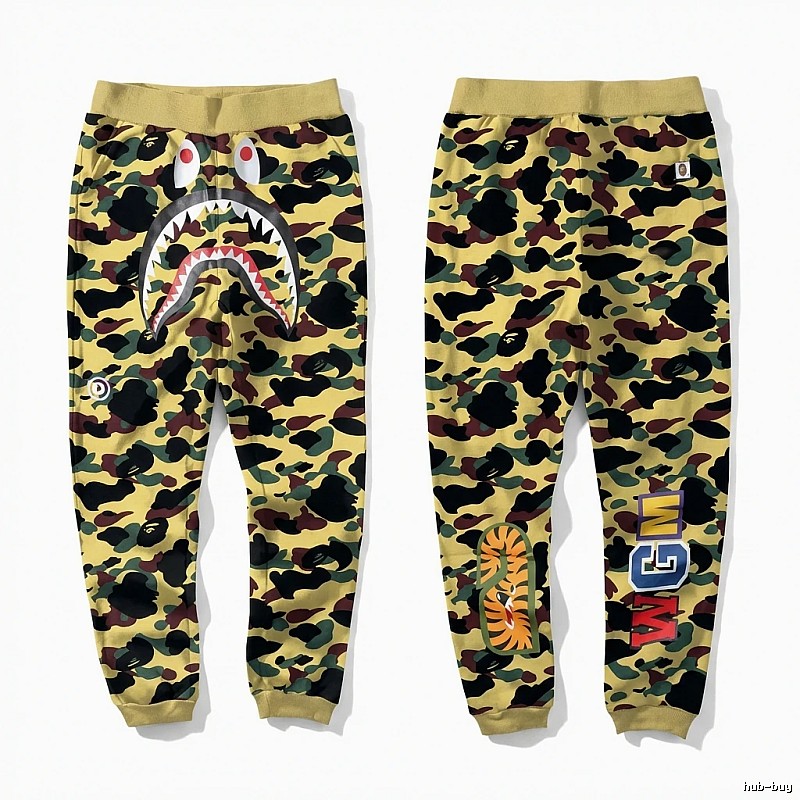 Bape camouflage shark pattern sweatpants
