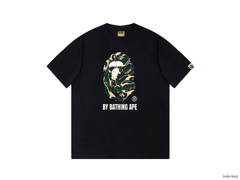 Bape camouflage style black T-shirt