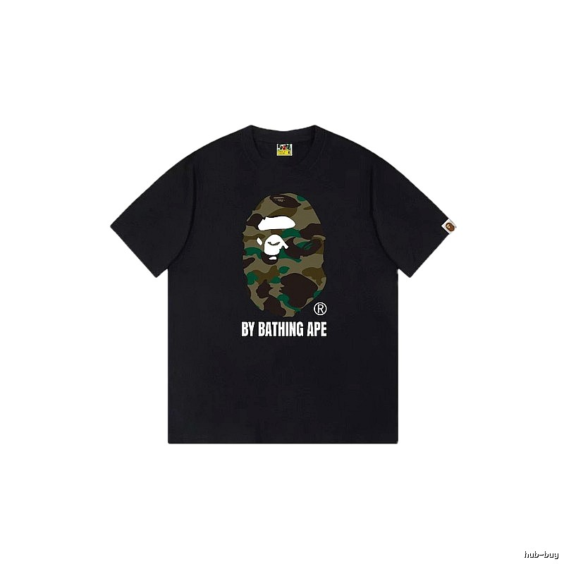 Bape camouflage style black T-shirt