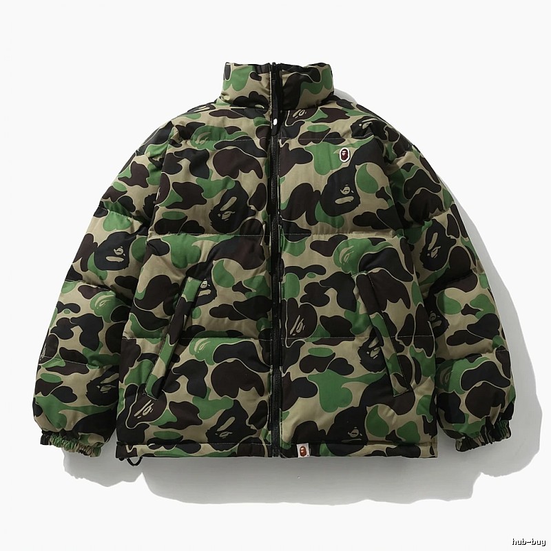 Bape camouflage-style down jacket