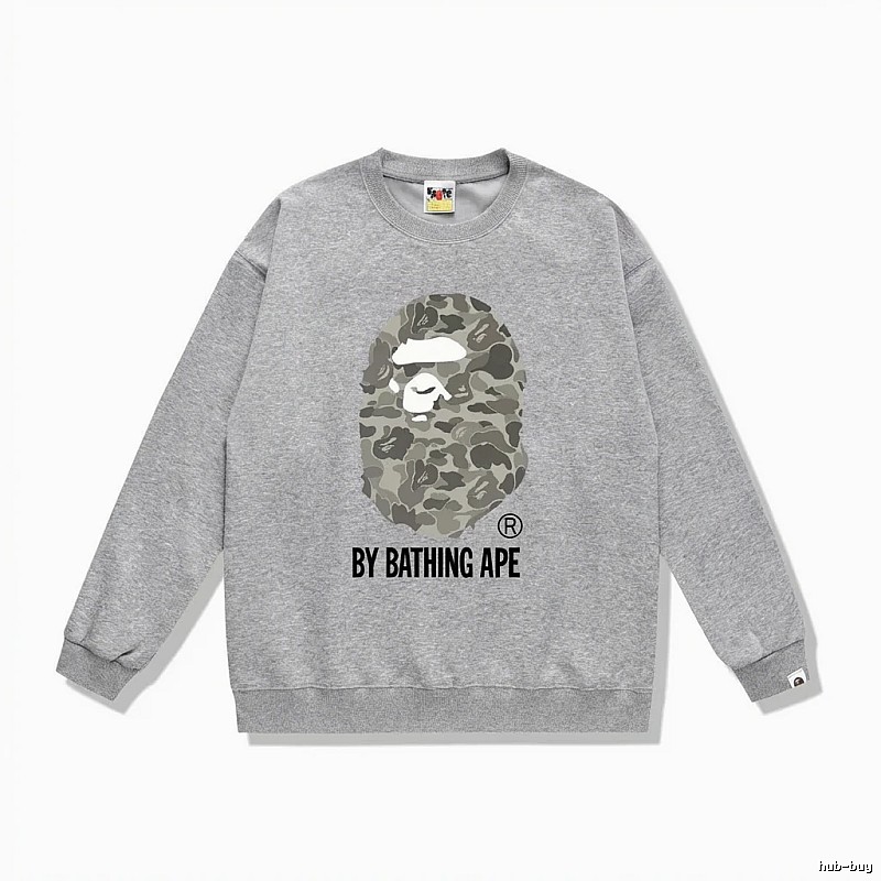Bape camouflage-style grey sweatshirt