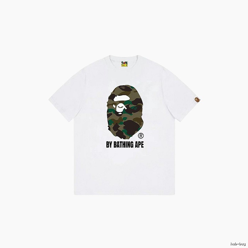 Bape camouflage-style white T-shirt