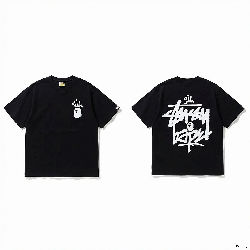 Bape Crown Graffiti Style Short-Sleeve Shirt