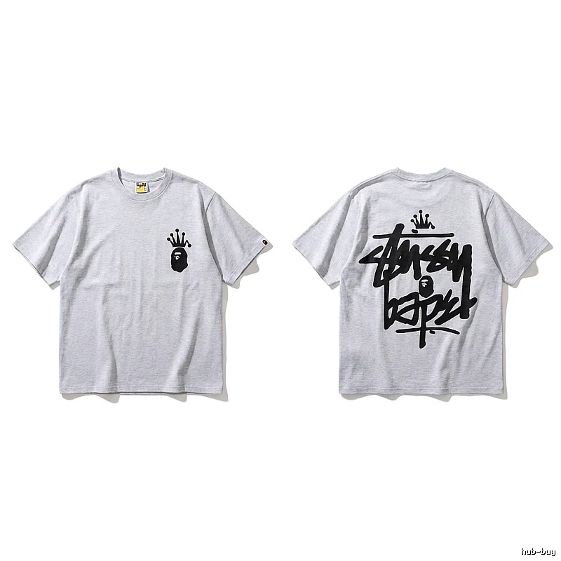 Bape Crown Trendy and Cool Style White T-shirt