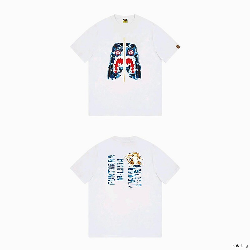 Bape Shark Print White T-shirt