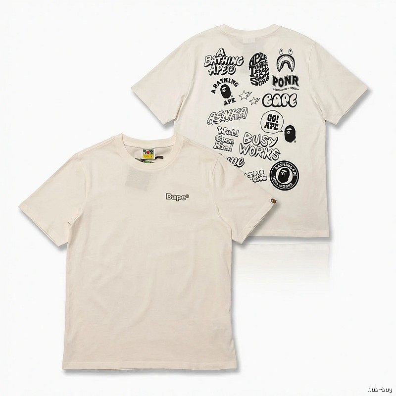 Bape trendy style white T-shirt