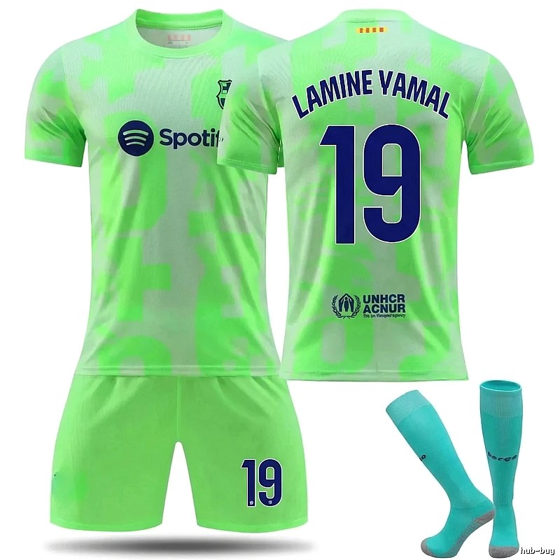 Barcelona No. 19 fluorescent green jersey