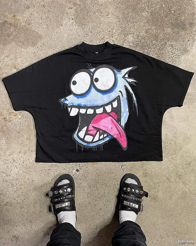 Billionaire Cartoon Trendy Brand Black T-shirt