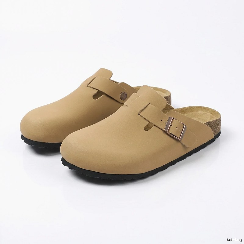 BIRKENSTOCK cork retro-style slippers