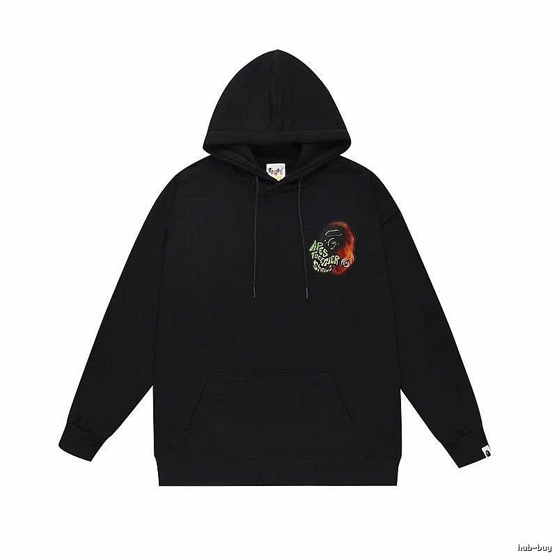 Black hoodie with Bape ape head print